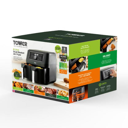 Tower Vortx Dual Basket Air Fryer 8L T17181AFR