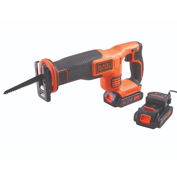Black &amp; Decker 18V Reciprocating Saw with 1 x 1.5Ah Li-Ion Battery
