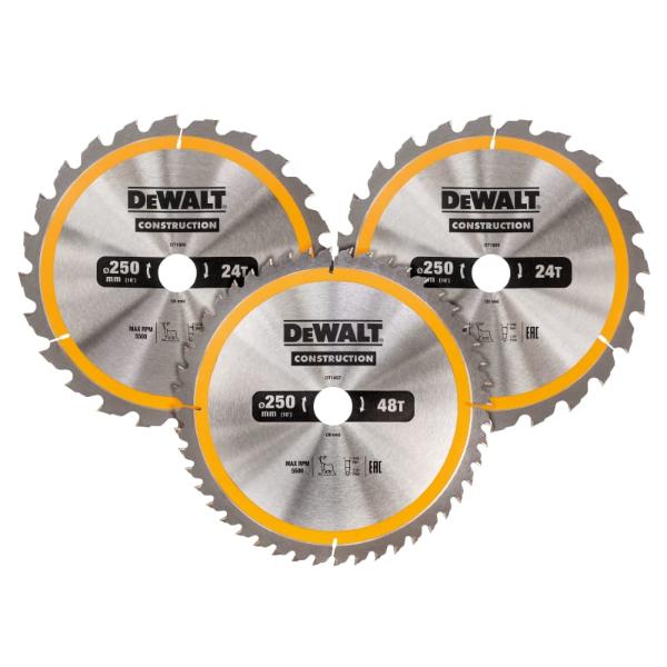 DeWalt DT1964QZ Construction Circular Saw Blade 305mm Pack of 3
