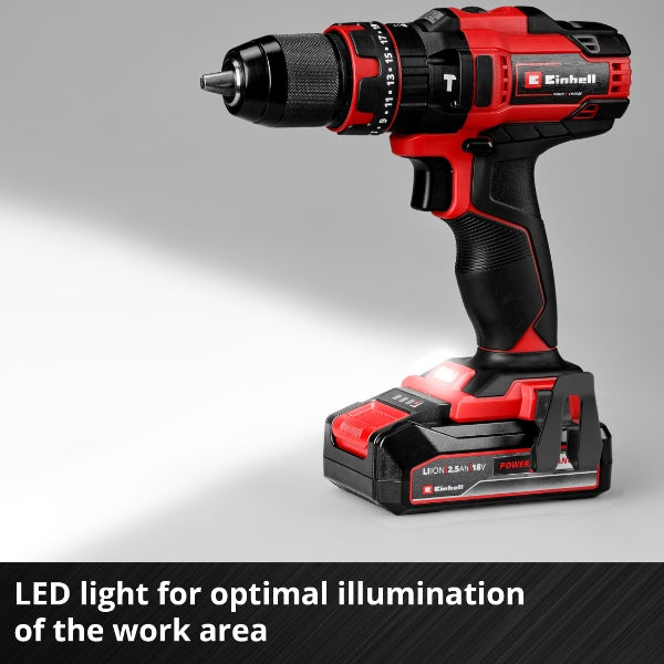 Einhell PXC 18V TE-CD 18/44 Li-i Cordless Combi Drill Kit (1x2,5Ah)
