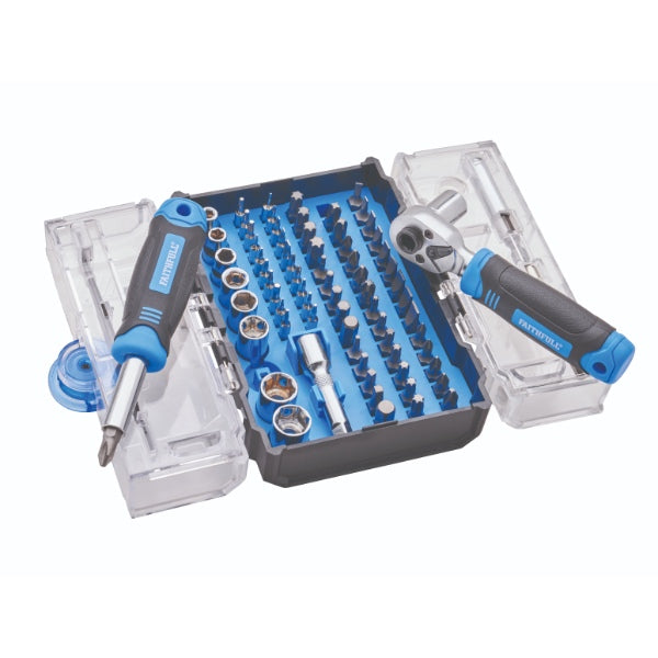 Faithfull 78 Piece Screwdriver Bit &amp; Socket Set