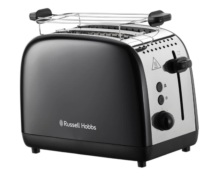 Russell Hobbs 26550 Black 2 Slice Steel Toaster