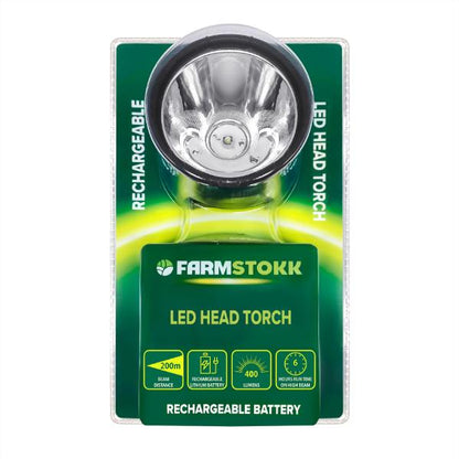 Farmstokk LED Rechargeable Head Torch 0826