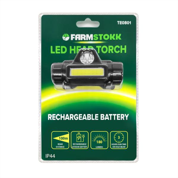 Farmstokk LED Rechargeable Head Torch 0801
