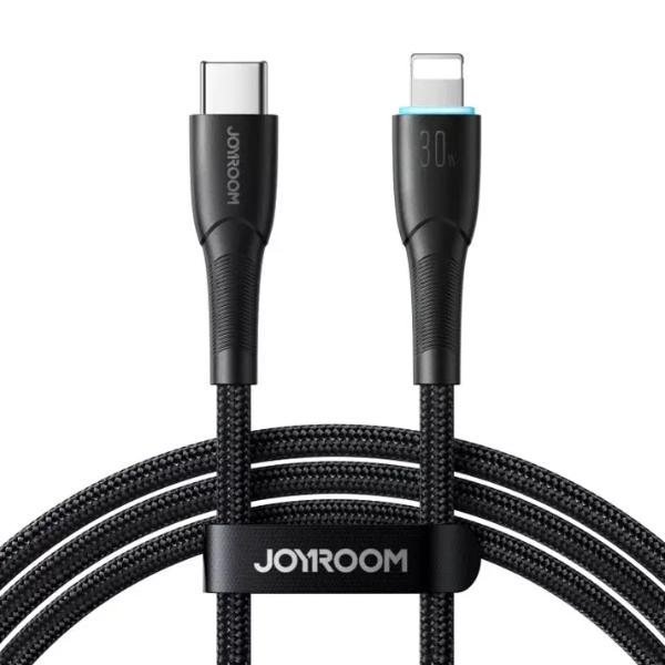 Joyroom SA28 30W Braided Nylon Cable C-Light 2m Black
