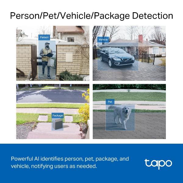 TP Link 5MP Battery Smart AI Video Doorbell IP64 Full Colour