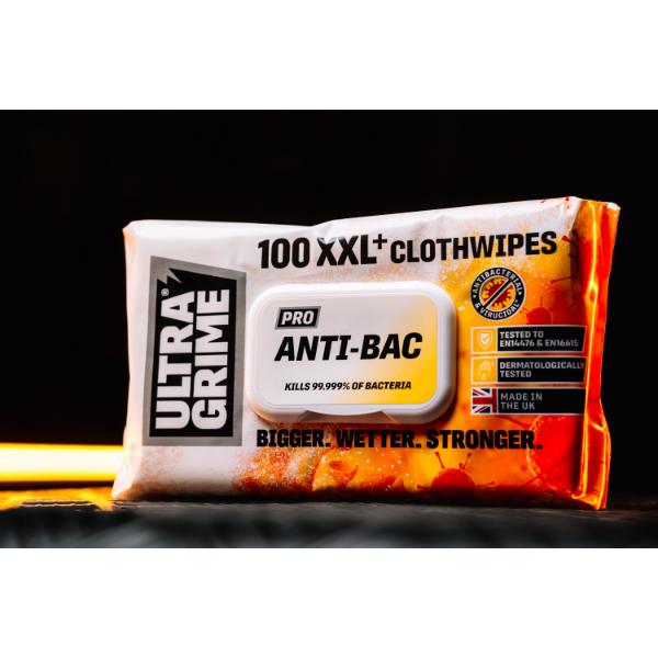 UltraGrime Pro Anti-bac XXL Clothwipes - 100pk