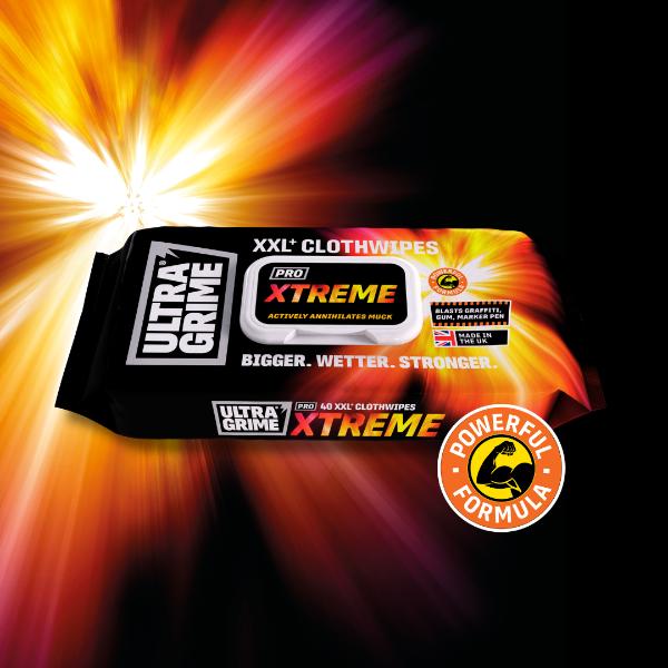 UltraGrime Pro Xtreme XXL Clothwipes - 40pk