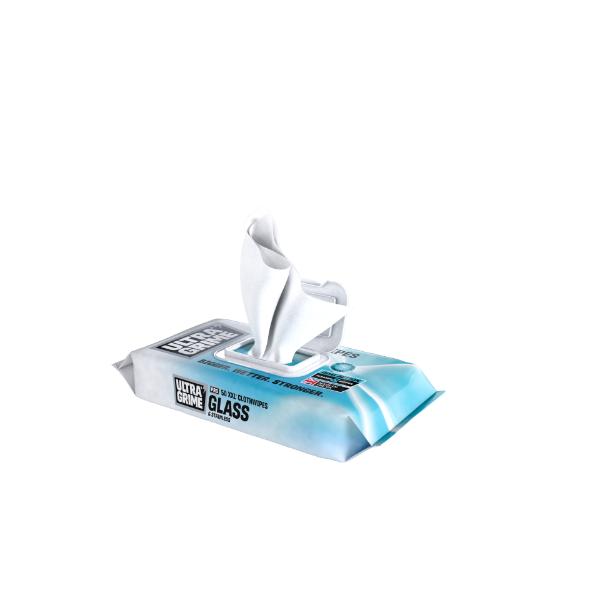 UltraGrime Pro Glass &amp; Stainless XXL Clothwipes - 50pk