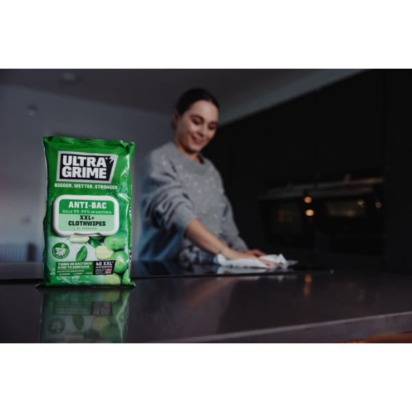UltraGrime Life Anti-Bac XXL Clothwipes - 40pk