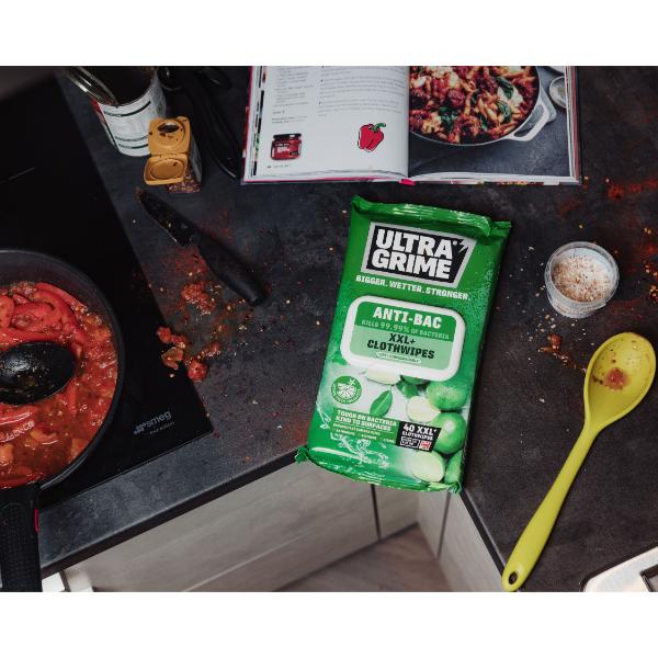 UltraGrime Life Anti-Bac XXL Clothwipes - 40pk