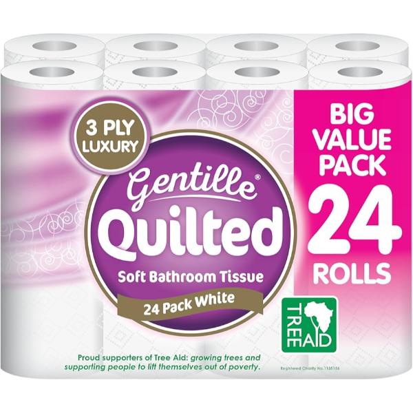 Gentille 24 Roll 3 Ply Toilet Paper 