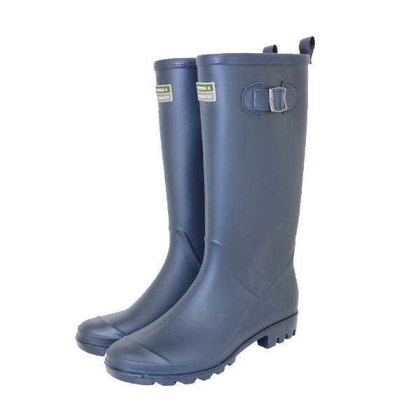 Town &amp; Country Burford PVC Wellington Boots Navy Size 4