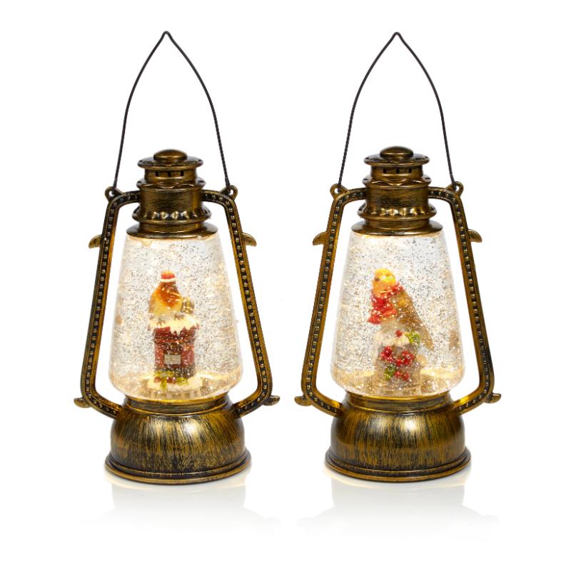 Christmas Robin Water spinner 2 assorted