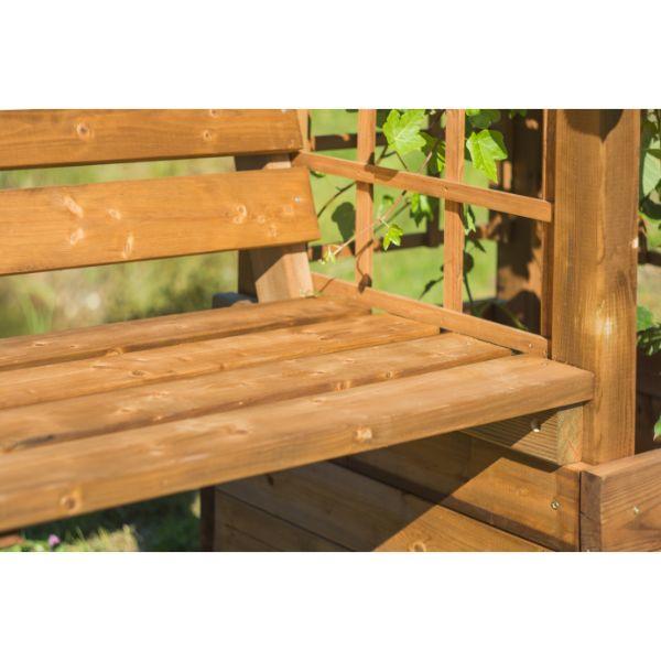 Wooden Pergola with Bench Large