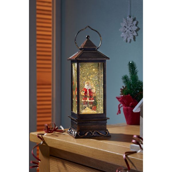 Three Kings Santa with tree  Lantern Water Spinner