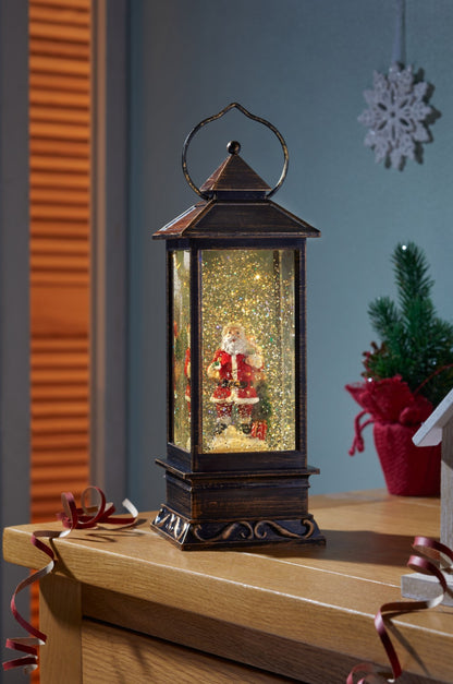Three Kings Santa with tree  Lantern Water Spinner