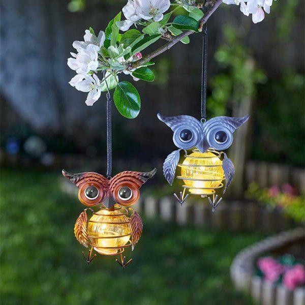 Smart Solar Owl Lights
