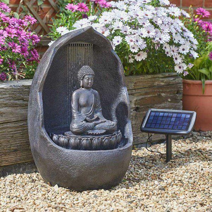 Smart Water Feature Solar Hybrid Powere Buddha