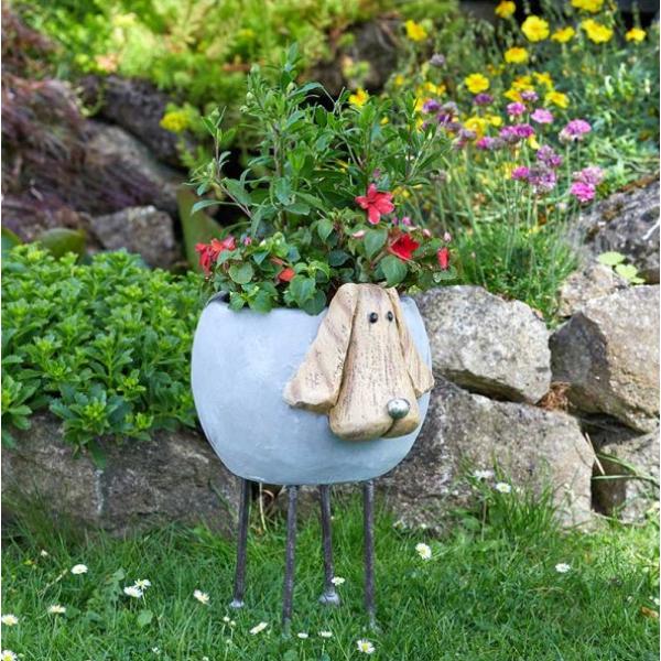 Smart Garden Décor Woodstone Dog Planter