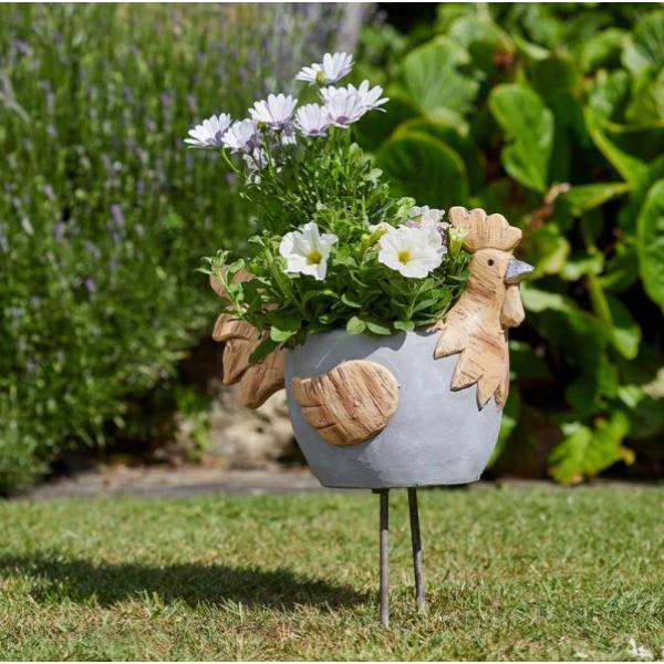 Smart Garden Décor Woodstone Rooster Planter