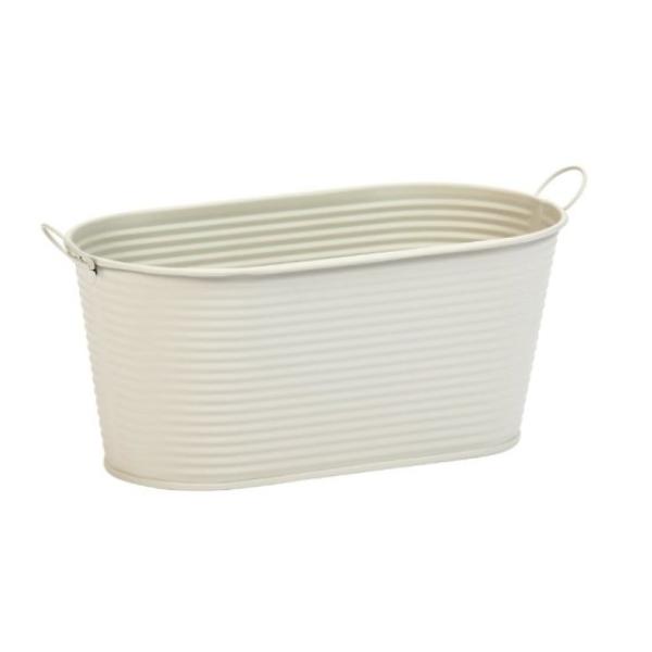 Smart Hanging And Patio Gardening 11In Ribbed Planter-Ivory