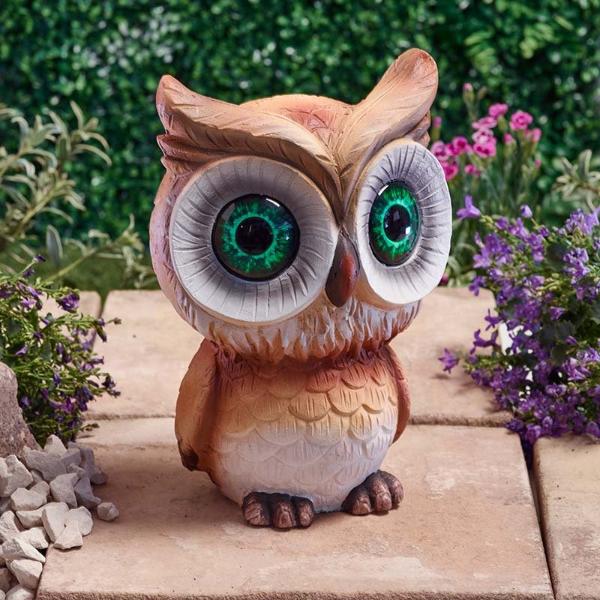 Smart Garden Solar Glow Eyes Owl