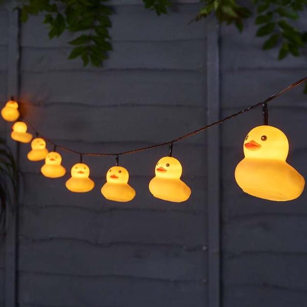 Smart Garden Solar Rubber Duck String Lights Set of 10
