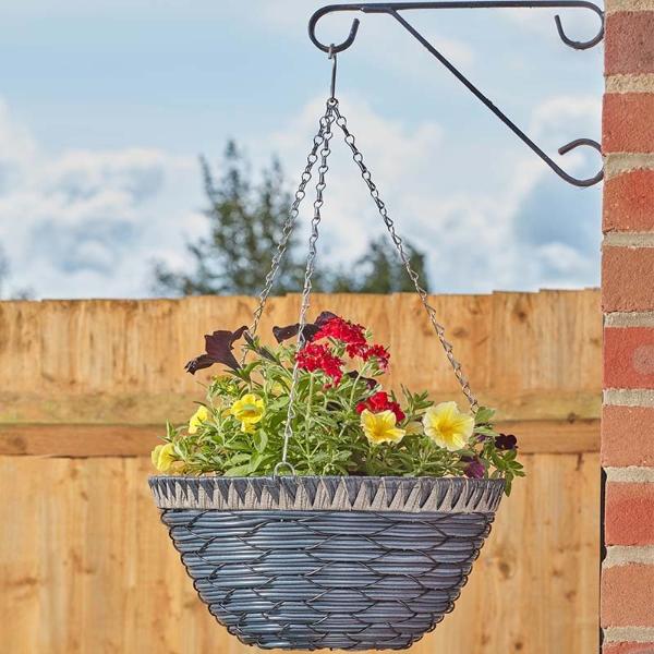 Smart Garden 14" Tulsa Faux Rattan Basket