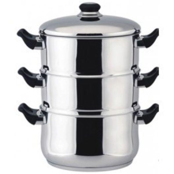 20Cm Steelex 3 Tier Steamer Set