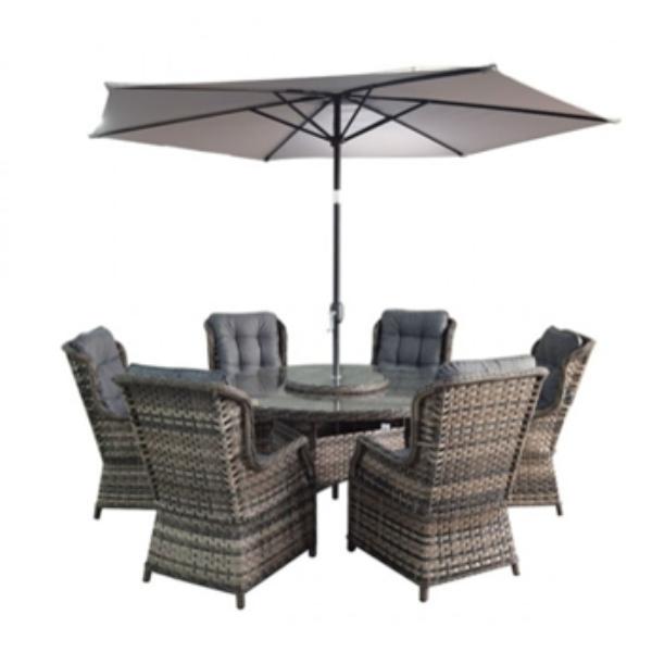 Kaia 6 Piece Rattan Outdoor Furniture Set With Cover 