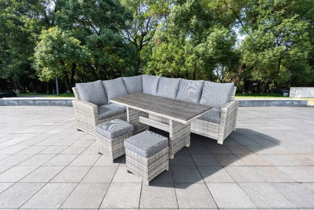 Alghero Outdoor Corner Outdoor Dining Set with Cover
