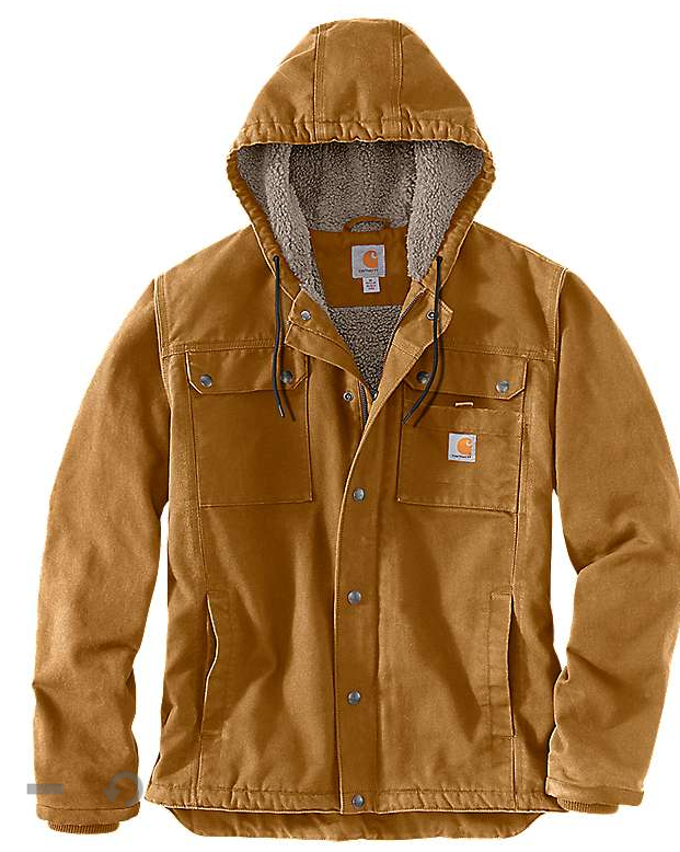 Carhartt Bartlett Relaxed Fit Washed Duck Sherpa Lined Utility Jacket