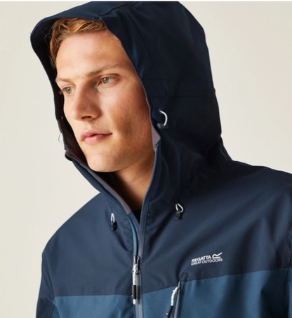 Regatta Birchdale Mens Waterproof Jacket Blue Moonlight Denim