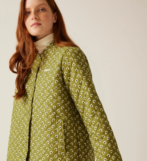 Regatta Orla Kiely Womens Quilted Jacket Clover Olive