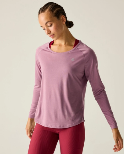 Dare 2 Be Ladies Serenity Long Sleeve Tee Dusky Orchid