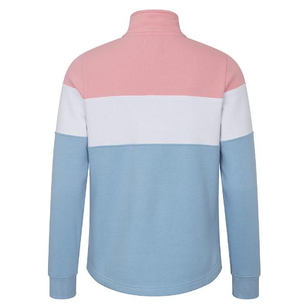 Hoggs of Fife Dumfries Ladies 1888 1/4 Zip Pink/White/Blue
