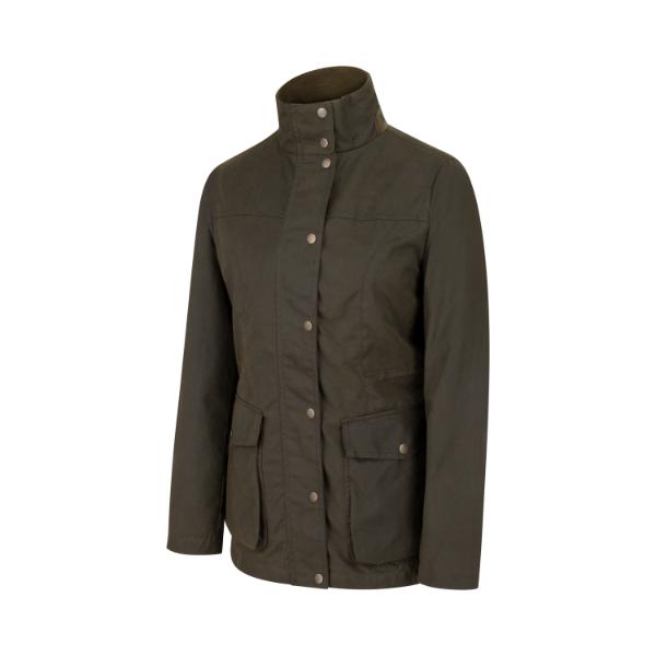Hoggs of Fife Caledonia Ladies Wax Jacket Olive