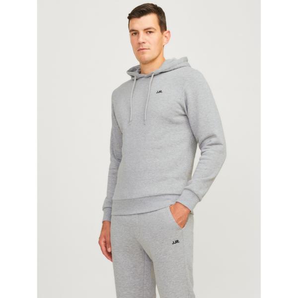 JJ Rebel Mens Logo Sweatshirt Light Grey Melange
