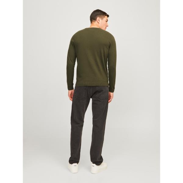 JJ Rebel Callum Mens Crew Neck Pullover Forest Night
