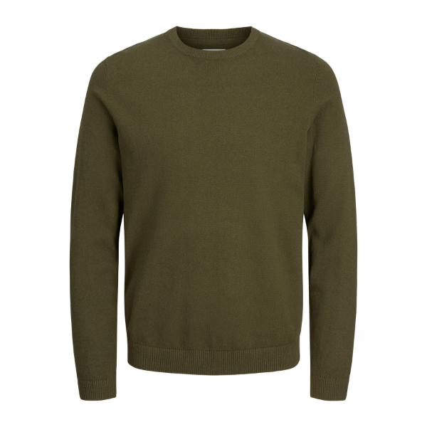 JJ Rebel Callum Mens Crew Neck Pullover Forest Night