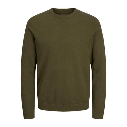 JJ Rebel Callum Mens Crew Neck Pullover Forest Night