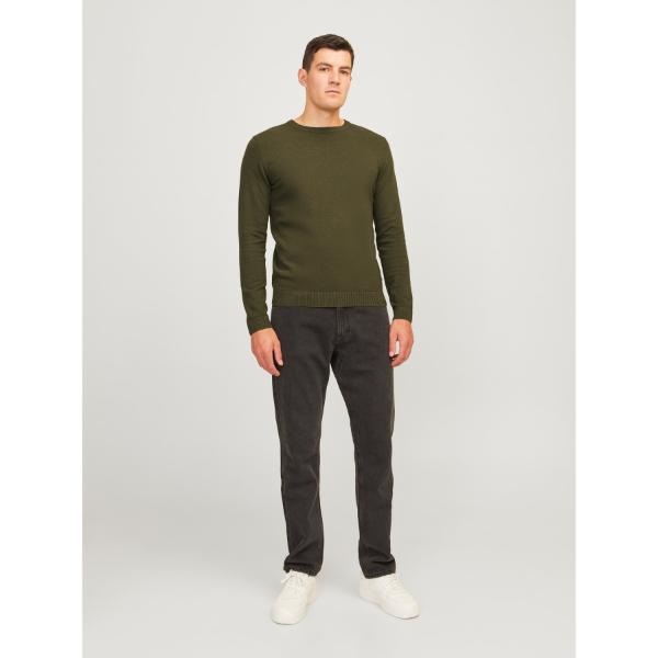 JJ Rebel Callum Mens Crew Neck Pullover Forest Night