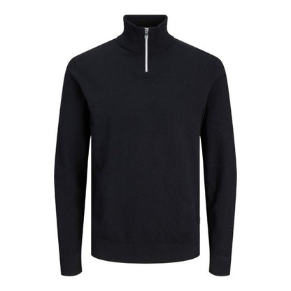 JJ Rebel Callum Knit Half Zip Black