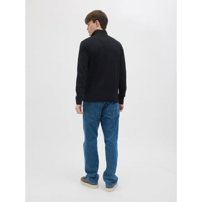 JJ Rebel Callum Knit Half Zip Black