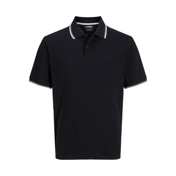 JJ Rebel Zell Mens Polo Shirt Black
