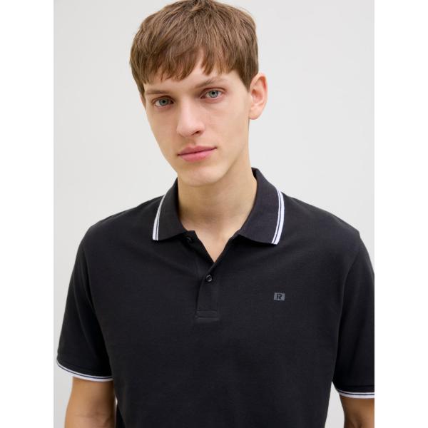 JJ Rebel Zell Mens Polo Shirt Black