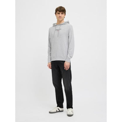 JJ Rebel Mens Printed Sweatshirt Light Grey Melange