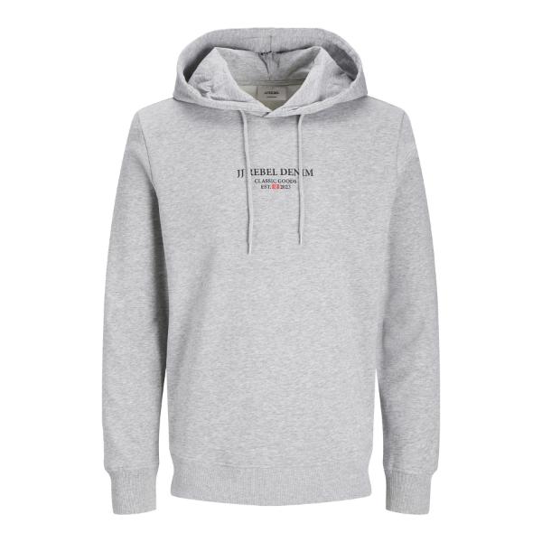 JJ Rebel Mens Printed Sweatshirt Light Grey Melange