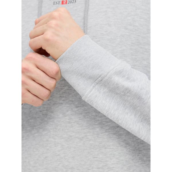 JJ Rebel Mens Printed Sweatshirt Light Grey Melange